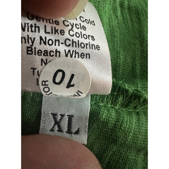 Wilt NWT Slub Asymmetric Tunic XL Cotton Green Long Sleeve USA Lagenlook Artsy - Picture 6 of 15